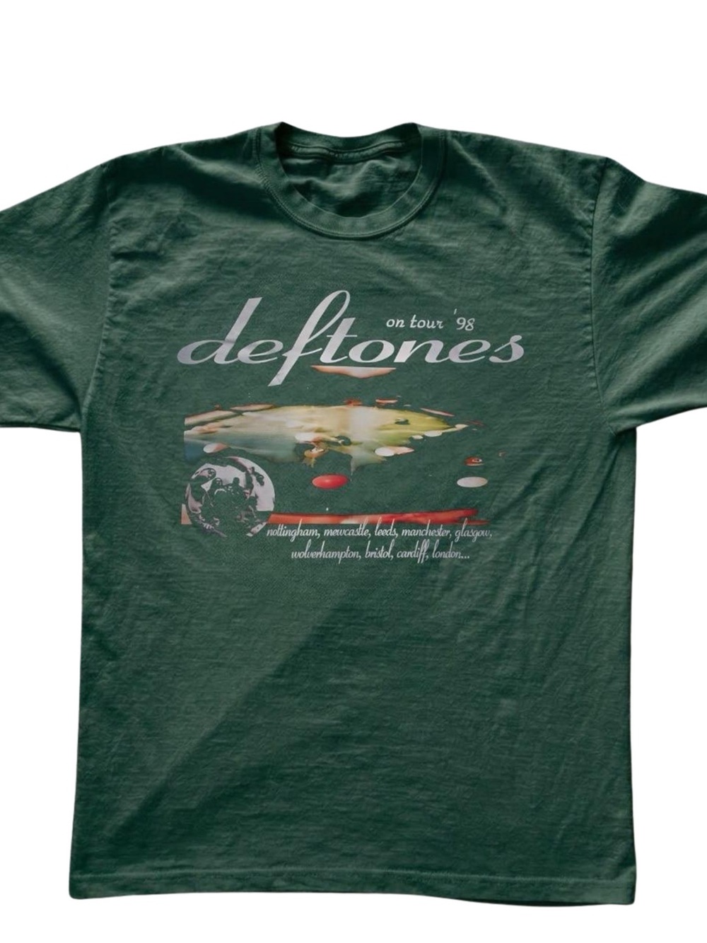 Gildan Dark Green Deftones Tour Graphic Tee